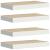 Rafturi perete suspendate 4 buc. alb/stejar 50x23x3,8cm MDF GartenMobel Dekor
