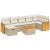 Set canapele de grădină, 8 piese, cu perne, bej, poliratan GartenMobel Dekor