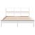 Cadru de pat fără saltea, alb, 135x190 cm, lemn masiv de pin GartenMobel Dekor