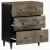 Bufete 2 buc Gri deschis 60x33,5x75 cm Lemn masiv de mango GartenMobel Dekor