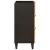 Bufet 2 pcs Negru și Aur 60 x 33 x 75 cm Lemn de mango solid GartenMobel Dekor