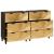 Bufet 2 pcs Negru și Aur 60 x 33 x 75 cm Lemn de mango solid GartenMobel Dekor