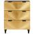 Bufet 2 pcs Negru și Aur 60 x 33 x 75 cm Lemn de mango solid GartenMobel Dekor