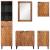 Seturi de baie 5 pcs Maro Acacia Finisat Lemn de mango solid GartenMobel Dekor