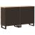 Bufet 2 pcs Maro 60 x 33 x 75 cm Lemn de mango solid GartenMobel Dekor