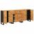 Bufet 3 pcs Maro 60 x 33 x 75 cm Lemn de mango solid GartenMobel Dekor