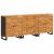Bufet 3 pcs Maro 60 x 33 x 75 cm Lemn de mango solid GartenMobel Dekor