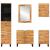Seturi de baie cu sertar 5 pcs natural Lemn de mango solid GartenMobel Dekor