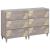 Bufet cu sertar 2 pcs Gri 60 x 33 x 75 cm Lemn de mango solid GartenMobel Dekor