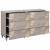 Bufet cu sertar 2 pcs Gri 60 x 33 x 75 cm Lemn de mango solid GartenMobel Dekor