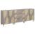 Set dulap baie cu sertar 3 pcs Gri și Aur 180 x 33 x 75 cm GartenMobel Dekor