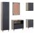 Set dulap baie cu sertar cu ușă 5 pcs Gri Lemn de mango solid GartenMobel Dekor