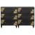 Bufet cu sertar 2 pcs Negru 60 x 33 x 75 cm Lemn de mango solid GartenMobel Dekor