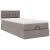 Cadru de pat otoman cu saltea Taupe 90x190cm Material GartenMobel Dekor