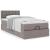 Pat otoman cu saltea Taupe 90x200 cm Stofa GartenMobel Dekor