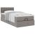 Pat otoman cu saltea Taupe 90x200 cm Stofa GartenMobel Dekor