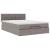 Pat otoman cu saltea Taupe 140x190 cm Stofa GartenMobel Dekor