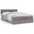 Pat otoman cu saltea Taupe 140x190 cm Stofa GartenMobel Dekor