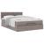 Pat otoman cu saltea Taupe 140x200 cm Stofa GartenMobel Dekor