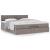 Cadru de pat otoman cu saltea Taupe 160x200cm Material GartenMobel Dekor