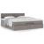 Cadru de pat otoman cu saltea Taupe 180x200cm Material GartenMobel Dekor