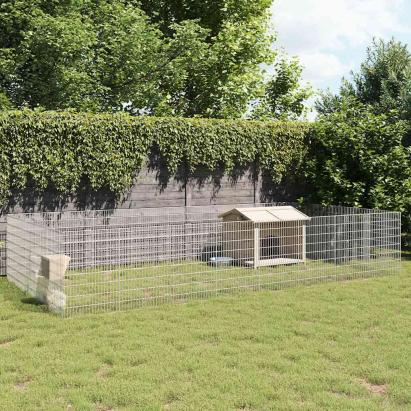 Adăpost pentru animale cu 24 panouri, 54x80 cm, fier galvanizat GartenMobel Dekor