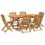Set mobilier de grădină 7 piese 180x90x75 cm, lemn masiv acacia GartenMobel Dekor