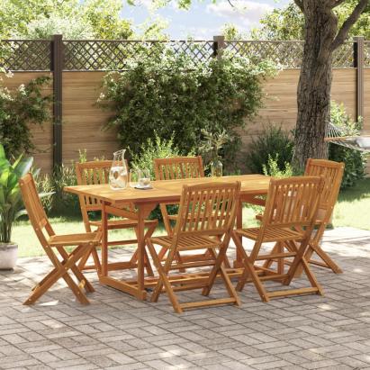 Set mobilier de grădină 7 piese 180x90x75 cm, lemn masiv acacia GartenMobel Dekor