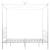 Cadru de pat cu baldachin, alb, 120 x 200 cm, metal GartenMobel Dekor