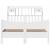 Cadru de pat fără saltea, alb, 150x200 cm, lemn masiv pin GartenMobel Dekor