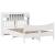 Cadru de pat fără saltea, alb, 140x200 cm, lemn masiv pin GartenMobel Dekor