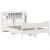 Cadru de pat fără saltea, alb, 140x190 cm, lemn masiv de pin GartenMobel Dekor