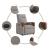 Fotoliu rabatabil electric, gri taupe, material textil GartenMobel Dekor