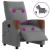 Fotoliu electric de masaj rabatabil, gri închis, textil GartenMobel Dekor