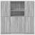 Set dulap de bucătărie din 3 piese, gri Sonoma, lemn derivat GartenMobel Dekor