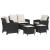 Set mobilier de grădină cu perne, 6 piese, negru, poliratan GartenMobel Dekor