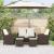 Set canapele de grădină cu perne, 6 piese, maro, poliratan GartenMobel Dekor