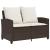 Set canapele de grădină cu perne, 6 piese, maro, poliratan GartenMobel Dekor