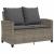 Set mobilier grădină cu perne, 6 piese, gri, poliratan GartenMobel Dekor