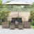 Set mobilier grădină cu perne, 6 piese, gri, poliratan GartenMobel Dekor