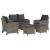 Set mobilier grădină cu perne, 6 piese, gri, poliratan GartenMobel Dekor