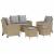 Set canapele de grădină cu perne, 6 piese, bej, poliratan GartenMobel Dekor