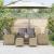 Set canapele de grădină cu perne, 6 piese, bej, poliratan GartenMobel Dekor