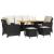 Set mobilier de grădină cu perne, 6 piese, negru, poliratan GartenMobel Dekor