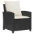 Set mobilier de grădină cu perne, 6 piese, negru, poliratan GartenMobel Dekor