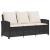 Set mobilier de grădină cu perne, 6 piese, negru, poliratan GartenMobel Dekor