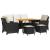 Set mobilier de grădină cu perne, 6 piese, negru, poliratan GartenMobel Dekor