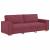 Canapea 3 pcs Roșu Vin 220 x 80 x 84 cm Material textil din in GartenMobel Dekor