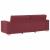 Canapea 3 pcs Roșu Vin 220 x 80 x 84 cm Material textil din in GartenMobel Dekor