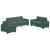 Set de canapea 3 pcs Verde închis 221 x 80 x 80 cm Catifea GartenMobel Dekor
